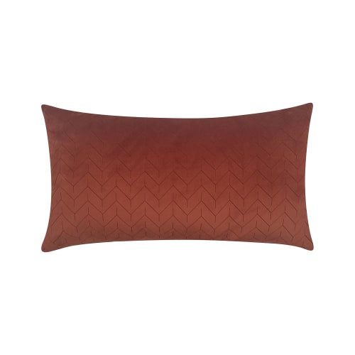 Lumbar Pillow, 100% Polyester Fill, Gen Velvet, Zipper, 12x22, Orange